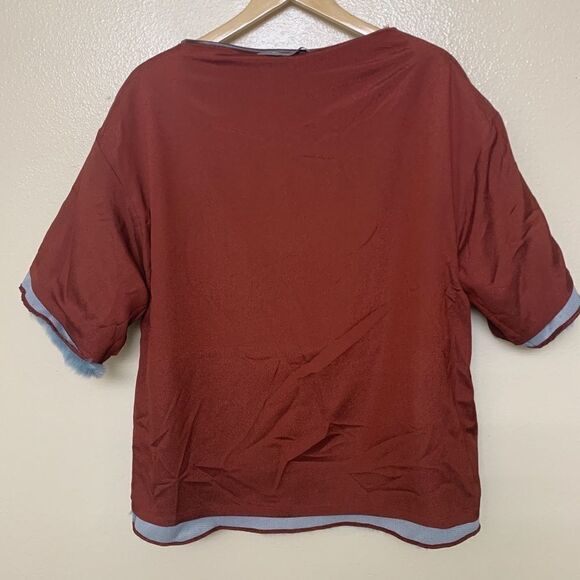 Clover Canyon Sweater Soft Faux Fur Color Block - Picture 7 of 8